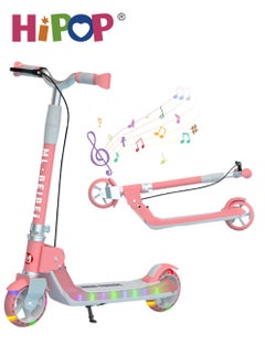 HIPOP Kick Scooter for Kids,with Cool Light Belt,Dual Brake System,Foldable and Lightweight,Children Ride on Toy  - Image 1