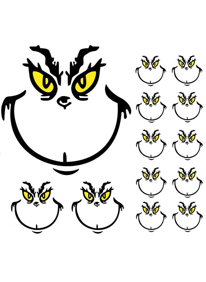Finduat - 10 Pcs Christmas Decorations Stickers For Ornaments, Decals Vinyl Sticker, Christmas Decorations, Diy Sticker, Christmas Stickers For Home Project, Party Supplies(Yellow) - Image 1