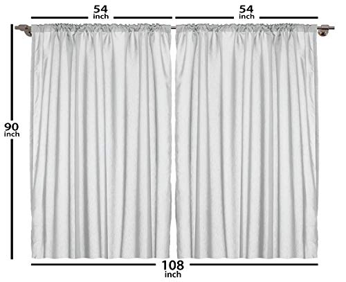Ambesonne Christmas Curtains, Classical Christmas Ornaments and Baubles Coniferous Pine Tree Twig Tinsel Print, Living Room Bedroom Window Drapes 2 Panel Set, 108" X 90", Vermilion Green - Image 2