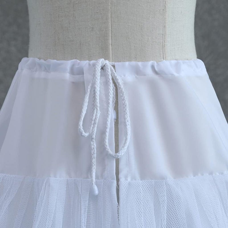 DOLLFASHION White 2 Layer Underskirt Petticoat for Ball Gown and Bridal Lehenga - Image 3