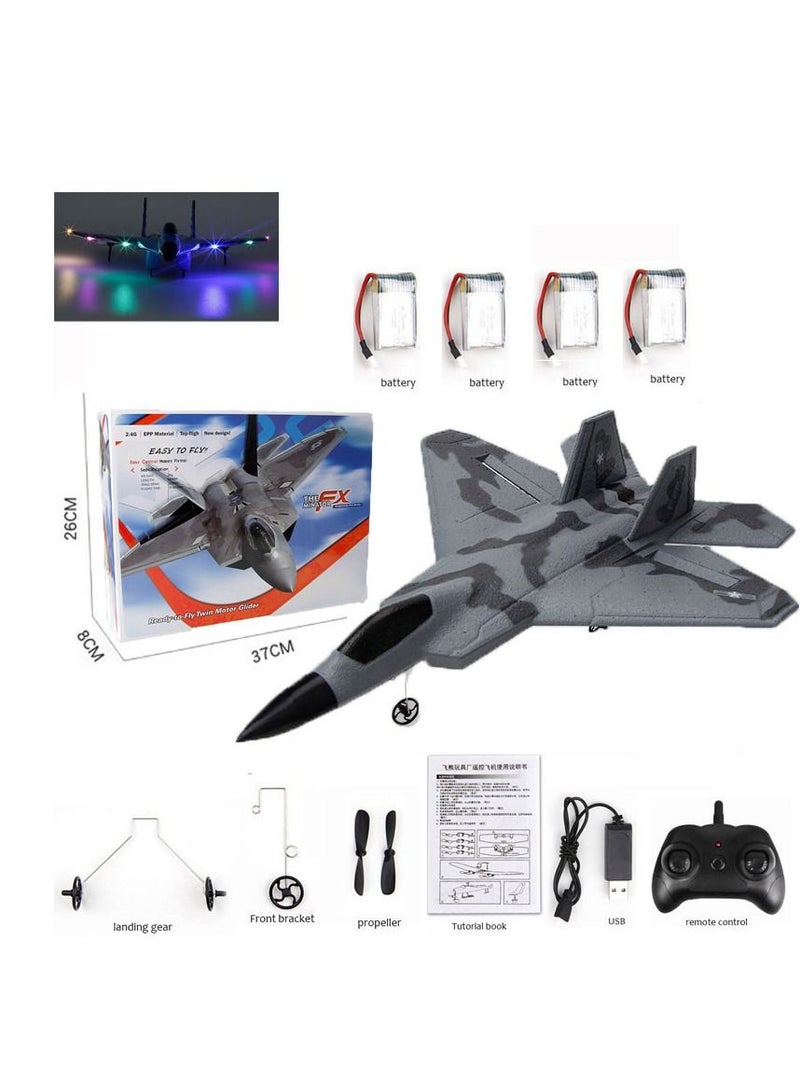 AROAQ RC Remote Radio Control Drones Airplanes F22 four Battery Toy Kids Gift - Image 1