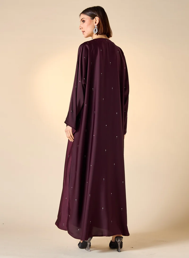 Hadiyath Al Madinah HM - Embellished Abaya with Hijab