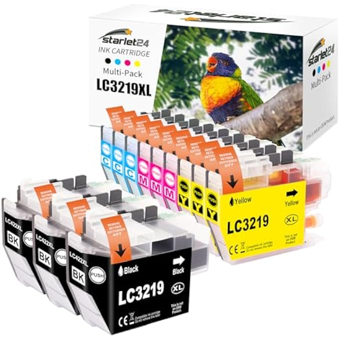 12 X LC3219XL LC-3219XL COMPATIBLE WITH BROTHER LC-3219XL LC3219 XL LC3217 PRINTER CARTRIDGES FOR BROTHER MFC-J5330DW MFC-J5335DW MFC-J5730DW MFC-J6930DW MFC-J6935DW MFC-J6530DW - Image 2