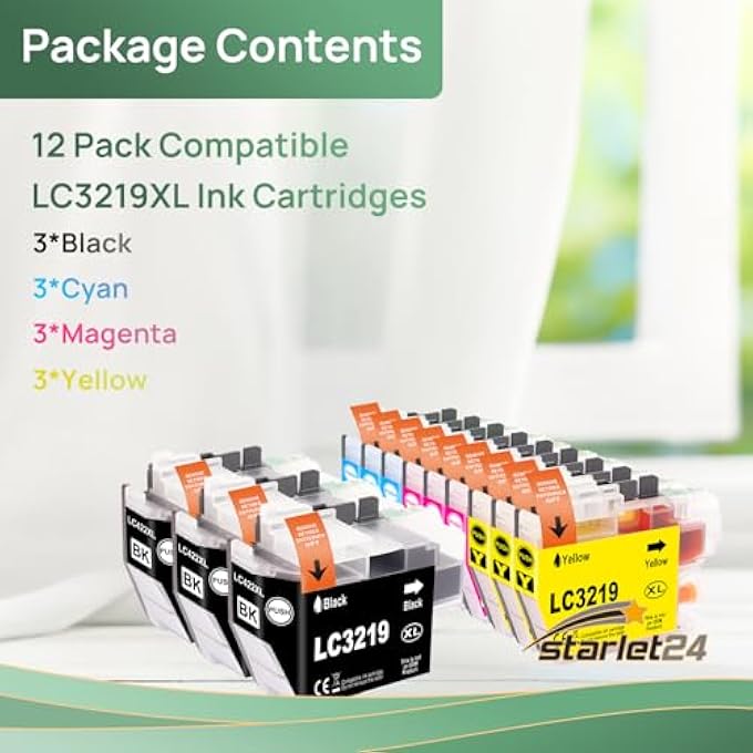 12 X LC3219XL LC-3219XL COMPATIBLE WITH BROTHER LC-3219XL LC3219 XL LC3217 PRINTER CARTRIDGES FOR BROTHER MFC-J5330DW MFC-J5335DW MFC-J5730DW MFC-J6930DW MFC-J6935DW MFC-J6530DW - Image 3