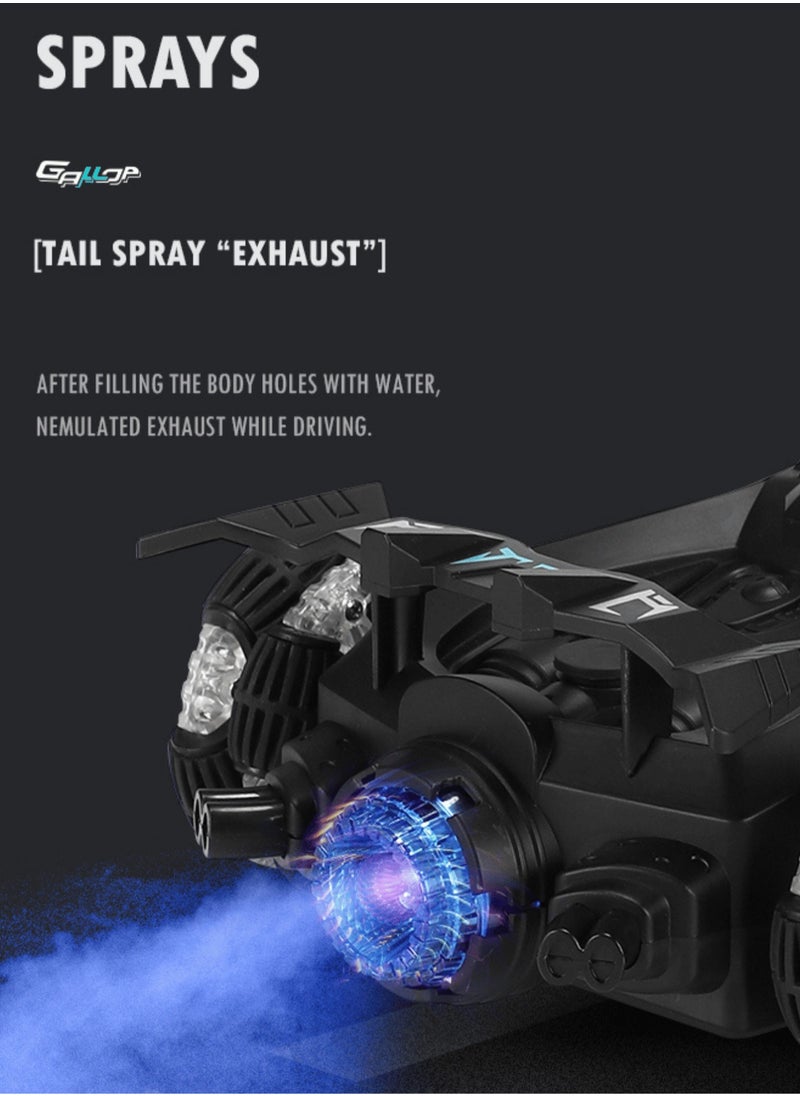 Harvestoy 1:12 Scale  2.4GHz  Remote Control Car Rc Car with Light & Music & Spray, Remote Control Truck Toys,360° Rotating 4WD RC Car Toy Rc Stunt Car for Boys Girls Kids  - Image 5