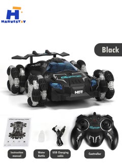 Harvestoy 1:12 Scale  2.4GHz  Remote Control Car Rc Car with Light & Music & Spray, Remote Control Truck Toys,360° Rotating 4WD RC Car Toy Rc Stunt Car for Boys Girls Kids  - Image 2