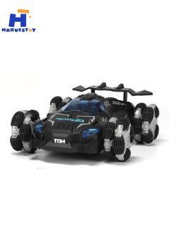 Harvestoy 1:12 Scale  2.4GHz  Remote Control Car Rc Car with Light & Music & Spray, Remote Control Truck Toys,360° Rotating 4WD RC Car Toy Rc Stunt Car for Boys Girls Kids  - Image 1