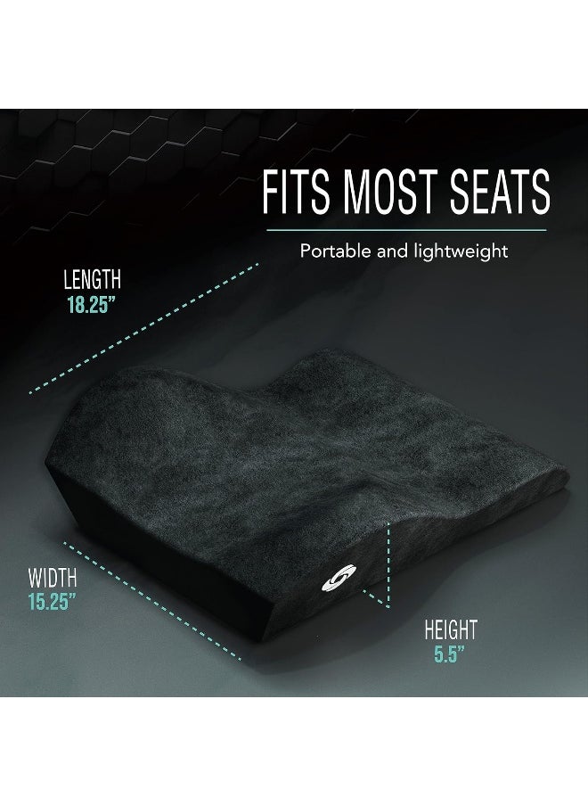 SAMSONITE, [Mid-Low] Back Support Lumbar Pillow for Office Chair or Car Seat, [HIGH GRADE - MEMORY FOAM], Boost your Back Comfort Zone, Versatile Use Supportive Cushion with Soft Plush Cover