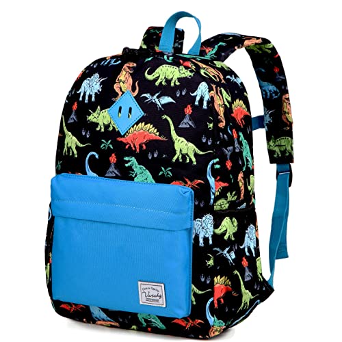 VASCHY Dinosaur Backpack for Boys, Kids Water Resistant Lightweight Backpack for Toddlers Daycare Preschool Blue - Image 1