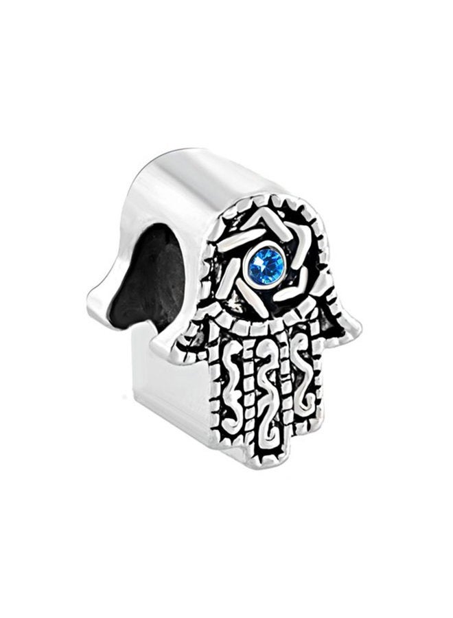 LSxAB Hamsa Hand Evil Eye Charm Compatible with Pandora Charm Bracelet Women Necklaces Pendants Fatima Girlfriend Family Sister Birthday - Image 2