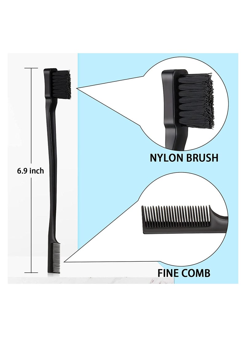 ORiTi - 3 Pcs Slick Brush Set Bristle Hair Brush Teasing Comb Edge Hair Brush Grooming Combs Sturdy Rat Tail Comb for Women Babies Kids' Hair - Image 1