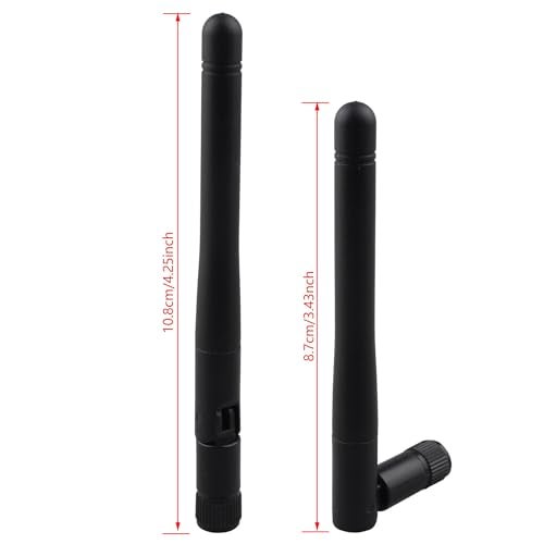 Futheda 2pcs 433MHz Folding Rod Antenna 3dBi SMA Male Omni-Directional Aerial + 15cm UFL MHF1 to SMA Female Pigtail Coaxial Cable for Wireless Network Router WiFi Cellular Telephone Handsets - Image 5