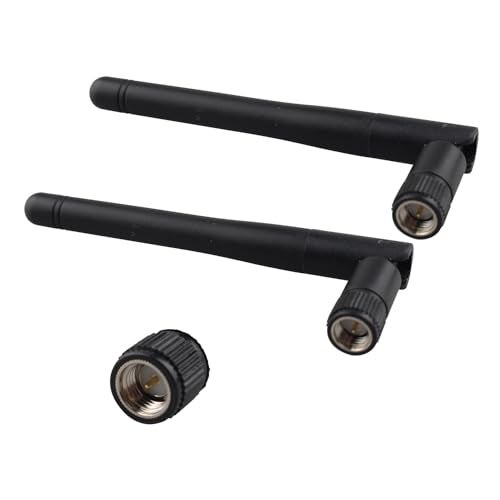 Futheda 2pcs 433MHz Folding Rod Antenna 3dBi SMA Male Omni-Directional Aerial + 15cm UFL MHF1 to SMA Female Pigtail Coaxial Cable for Wireless Network Router WiFi Cellular Telephone Handsets - Image 2