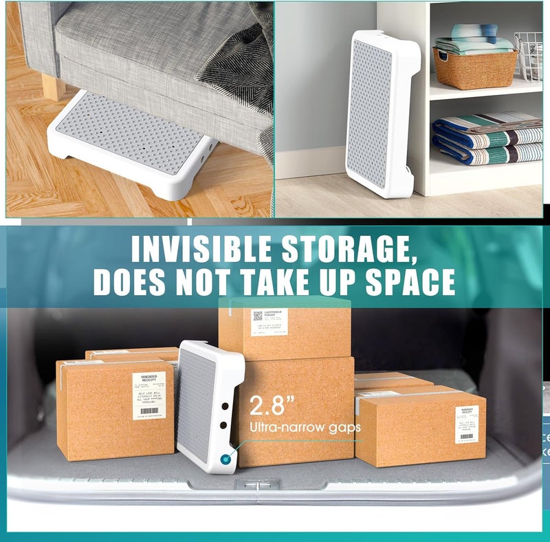 SPACELEAD Mobility Step Stool for Adults & Seniors, Indoor/Outdoor Portable Stair Assist, Anti-Slip Platform for Bathroom， Kitchen, Office, and Bedroom, 600lbs Capacity, White Gray - Image 5