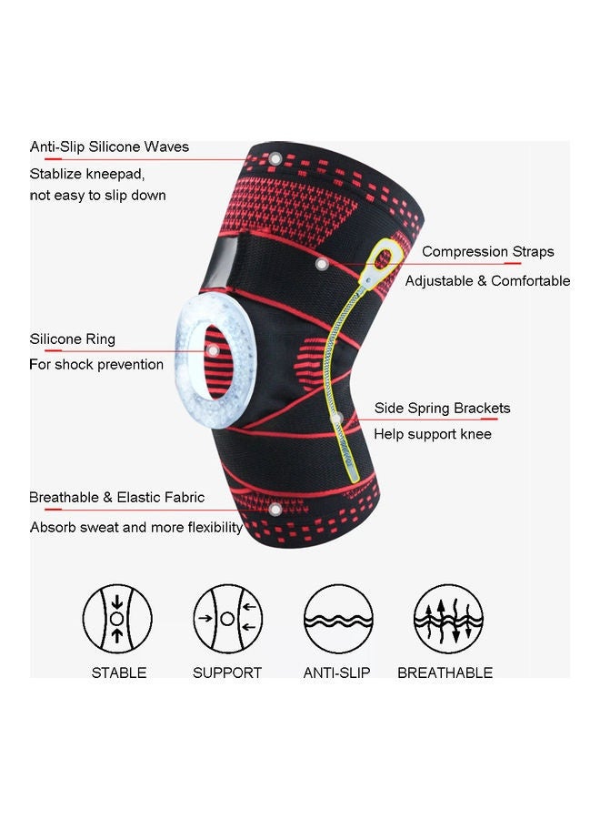 2 Pair of Knee Braces Support Protector Knee Pad Compression Sleeve Non-Slip for Men Women Hiking Soccer Basketball M M Bundle - Image 5