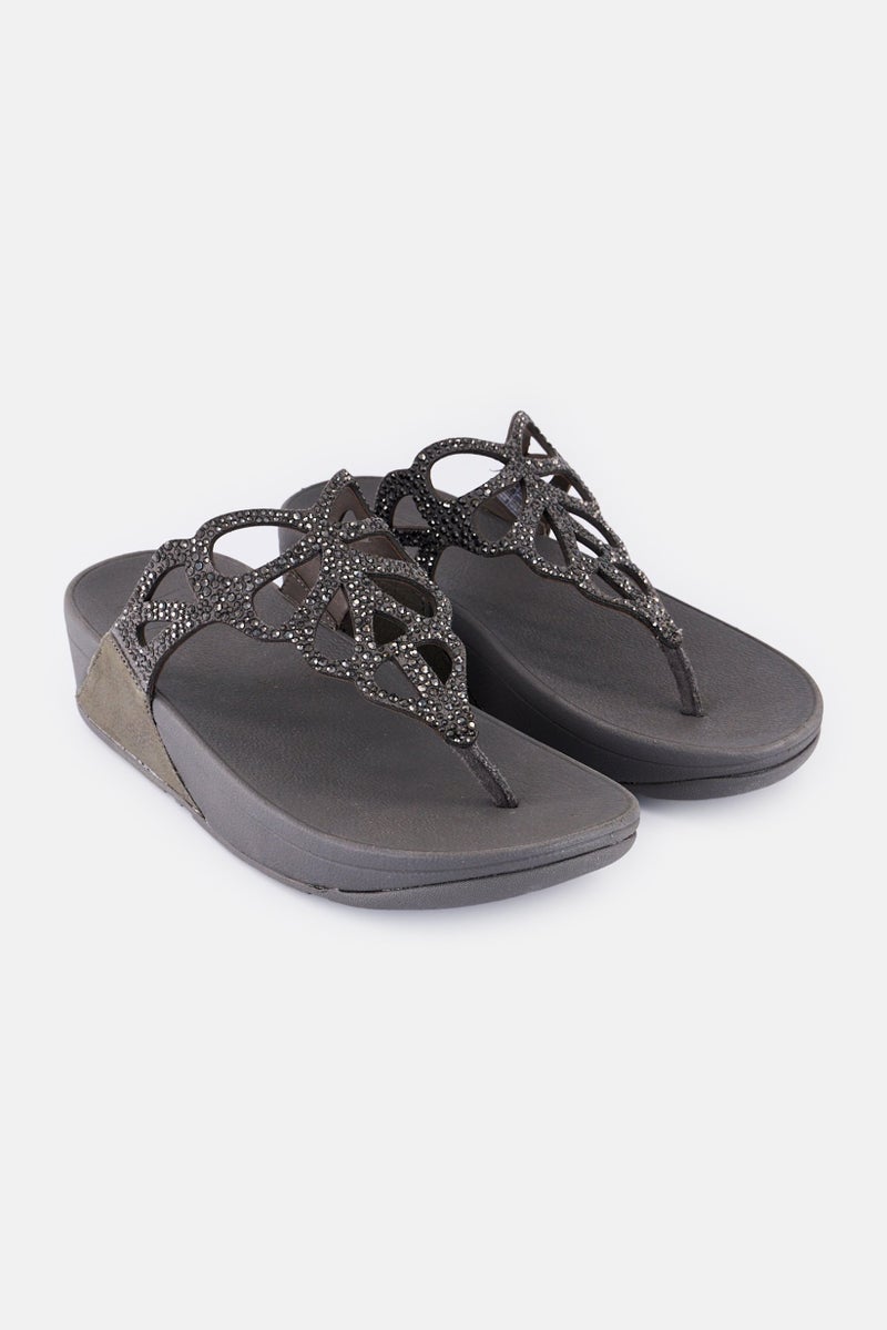 Women Bumble Orystal Slip On Sandals, Grey