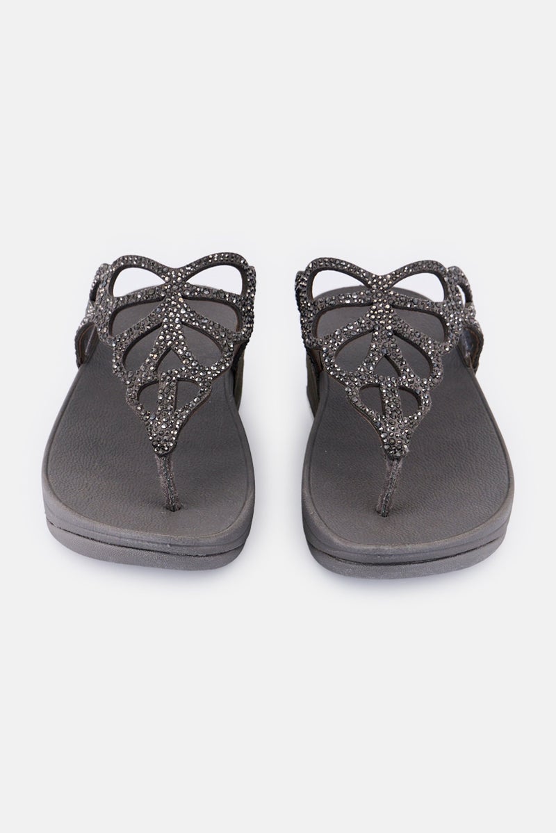 Women Bumble Orystal Slip On Sandals, Grey