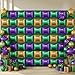 Charnoel 50 Pcs Mardi Gras Party Decor Double Sided Square Foil Balloons Wall Backdrop 19 Purple Green Gold Foil Balloon Tunnel Arch Garland Kit for Fat Tuesday New Orleans Carnival Masquerade Party - Image 2