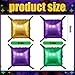 Charnoel 50 Pcs Mardi Gras Party Decor Double Sided Square Foil Balloons Wall Backdrop 19 Purple Green Gold Foil Balloon Tunnel Arch Garland Kit for Fat Tuesday New Orleans Carnival Masquerade Party - Image 4