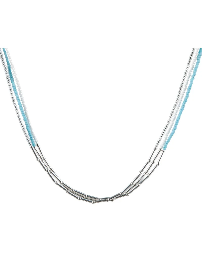 Minza Minza " Thetis " Pure 925 Sterling Silver, Handmade Necklace for Women, Pendant and Beaded Necklace, 5.700 grams of Silver, Jewelry for Casual & Special Occasion