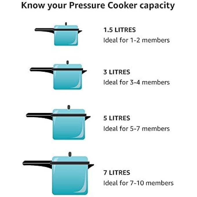 Premier Aluminium Classic Pressure Cooker Induction Base 3 Liters - Image 5