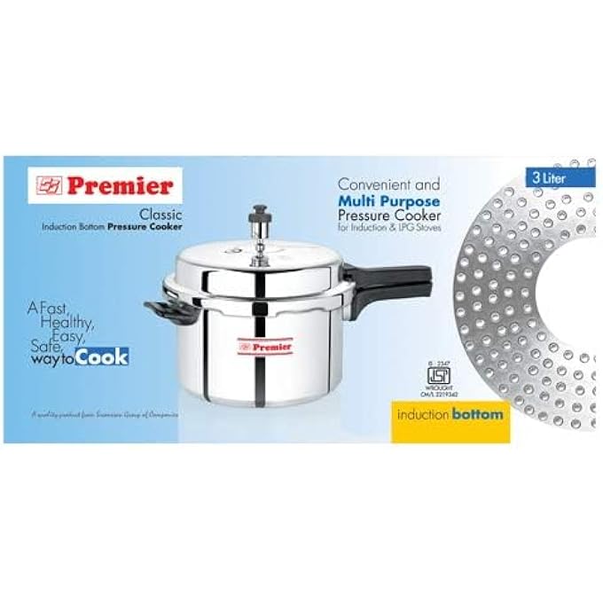 Premier Aluminium Classic Pressure Cooker Induction Base 3 Liters - Image 4