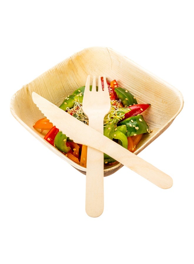 Restaurantware 5.5 Inch Disposable Knives, 500 Wooden Knives - Premium Heat-Resistant, Natural Birch Wood Cutlery, For Desserts And Appetizers - Image 2