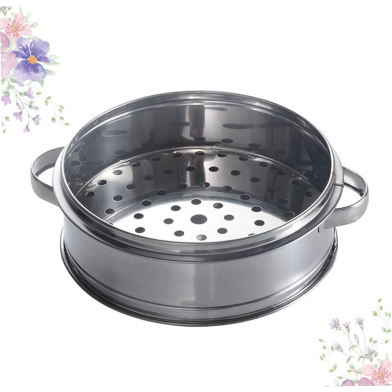 LIOOBO Stainless Steel 22cm Steamer Basket Portable Food Steamer for Dumplings - Image 3