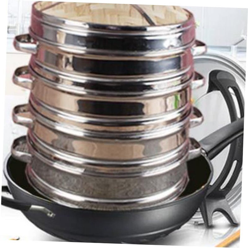 LIOOBO Stainless Steel 22cm Steamer Basket Portable Food Steamer for Dumplings - Image 4
