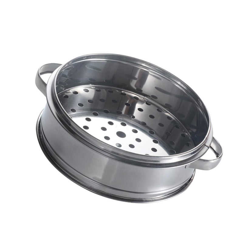 LIOOBO Stainless Steel 22cm Steamer Basket Portable Food Steamer for Dumplings - Image 2