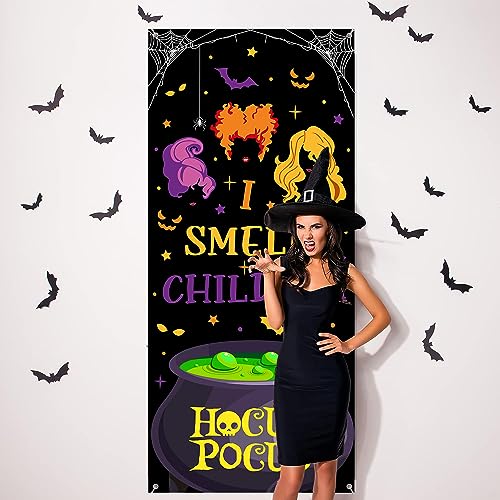 IMISHM Hocus Pocus Decorations Halloween Door Decorations Hocus Pocus Door Covers Halloween Door Covers for Hocus Pocus Party Decorations - Image 5
