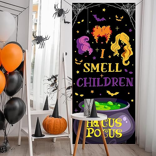 IMISHM Hocus Pocus Decorations Halloween Door Decorations Hocus Pocus Door Covers Halloween Door Covers for Hocus Pocus Party Decorations - Image 3
