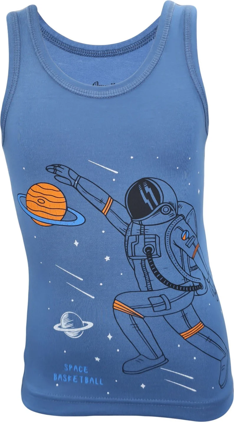 Onurel 5-Pack Astronaut Patterned Boy's Undershirt