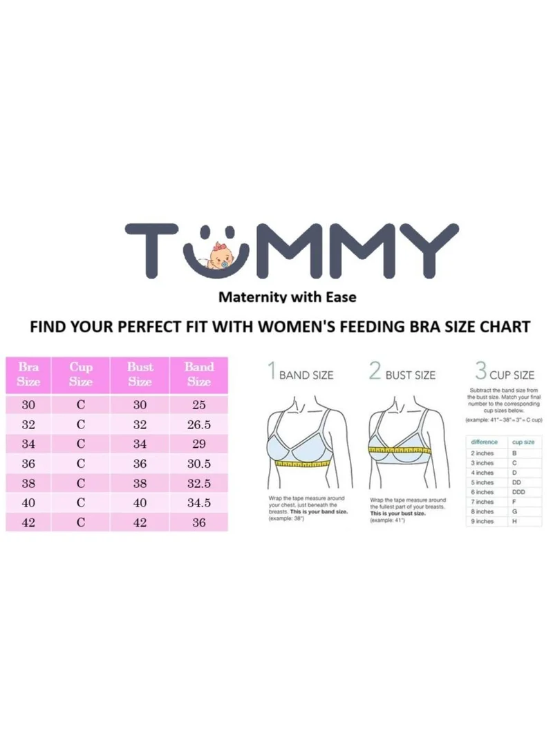 TUMMY  TUMMY Women's Cottom Maternity & Nursing Bra - Pack of 3 for Women | Best Price UAE