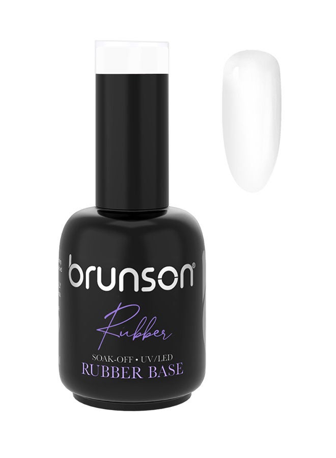 brunson Rubber Base Gel Nail Polish Long Lasting Gel Polish Base for Chip Free Shine Strengthens French Manicure Pedicure Rubber Base Coat UV LED Rubber Gel Soak Off Nail Art Hard Gel Polish 18ml BRB03