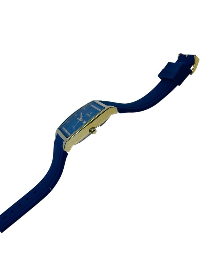 CITVOR Regal Classic CT3588 Men’s Analog Watch Blue Dial Gold Case Rubber Strap Day Date Quartz - Image 5