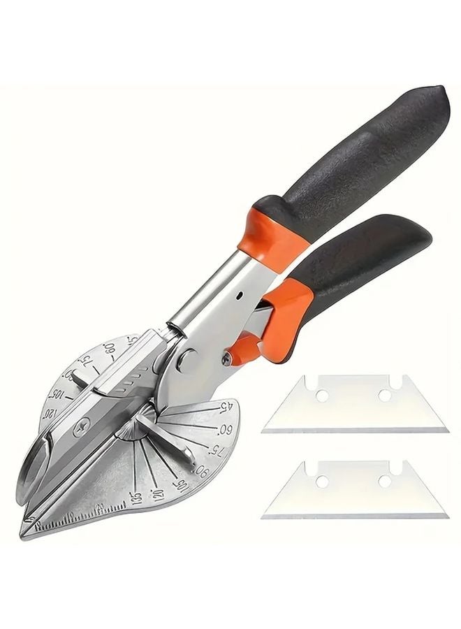 Black Multi Angle Miter Shear Cutter Hand Tool For Wood Plastic PVC Trim - Image 1