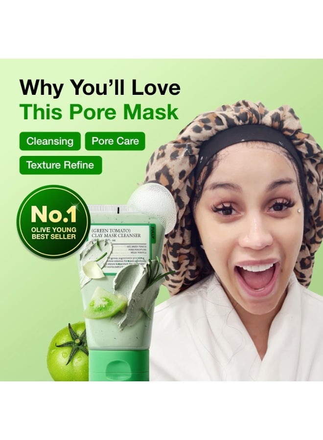 FULLY Green Tomato Pore Clay Mask - Cleansing, Pore Care, Texture Refine - Image 2