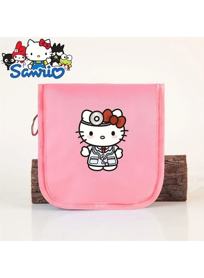 Pink Hello Kitty Portable Medicine Bag Outdoor Travel First Aid Kit - Image 1