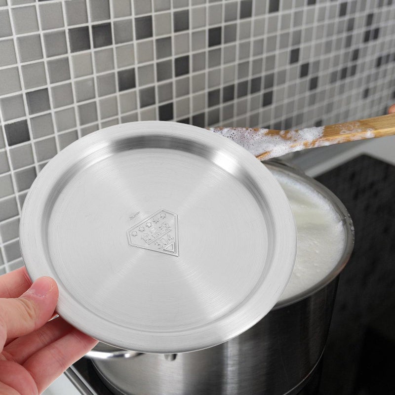 14cm Stainless Steel Universal Pot Lid Anti Boil Over Cover for Saucepan Frying Pan Milk Simmering - Image 5