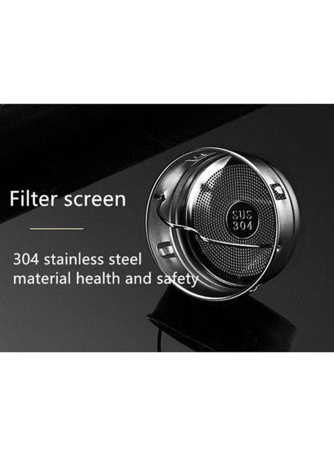 NIBEMINENT Double Glass Thickened Water Cup With Filter Black/Blue 20.5cm - Image 4