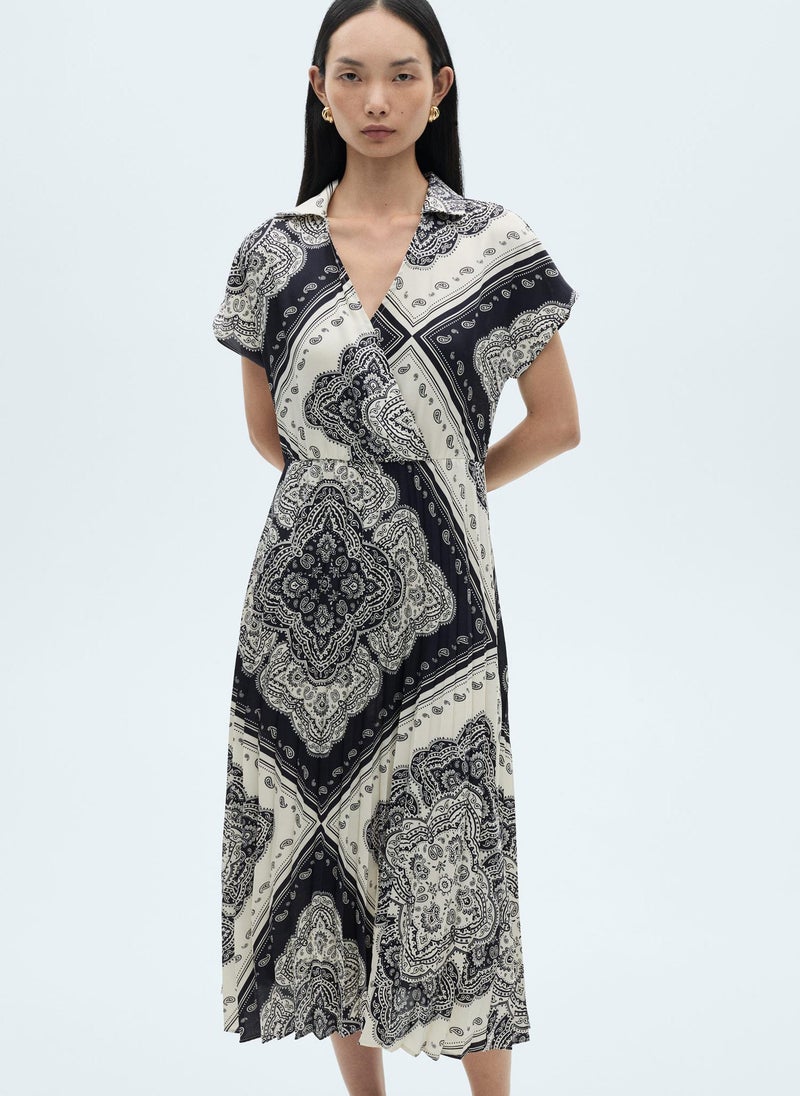 MANGO Printed Midi Dress  - Image 4