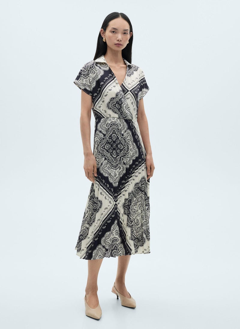 MANGO Printed Midi Dress  - Image 1