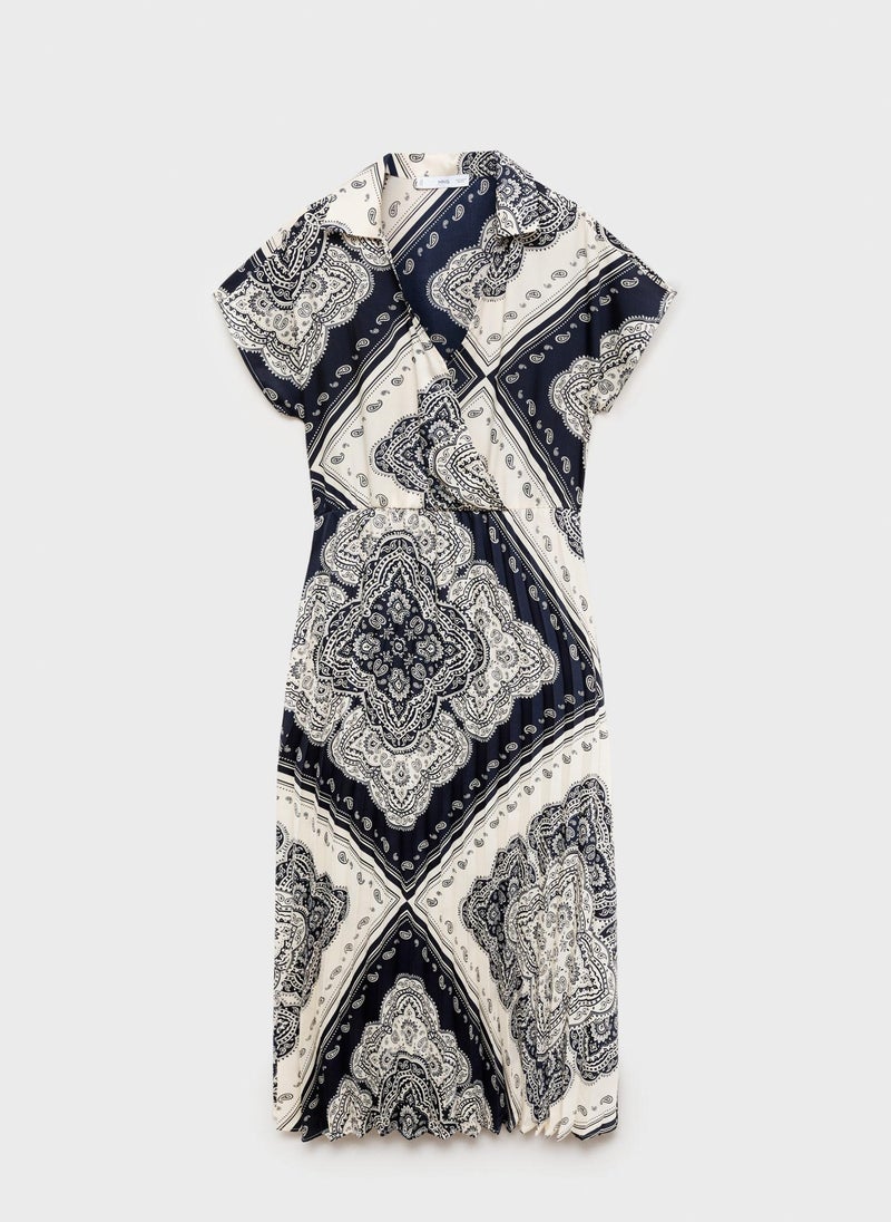 MANGO Printed Midi Dress  - Image 5