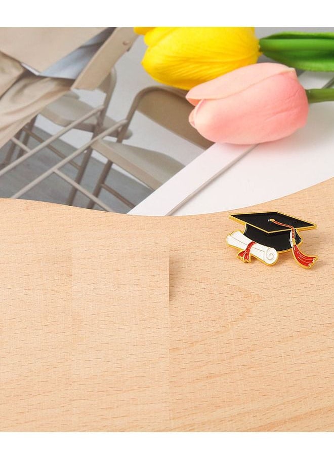 Generic - Distinctive and elegant unisex pin brooch with graduation hat and graduation document design - Image 1