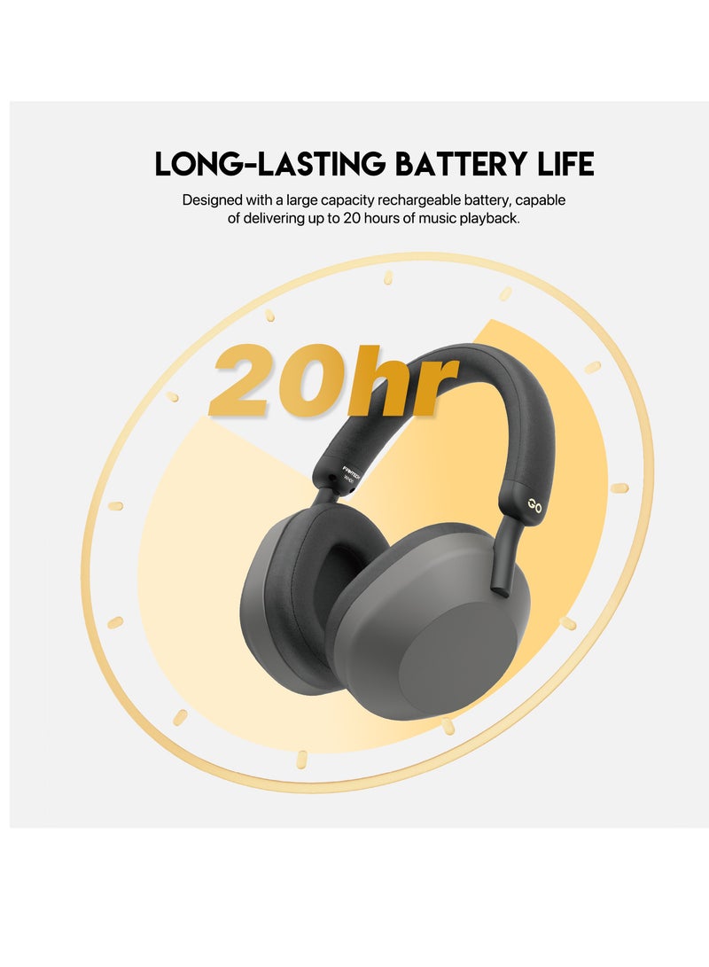 FANTECH Wireless Gaming Headset with Dual Mode (BT 5.3/Wired) - Gaming headset for PC, PS5, PS4, Mac，Switch，20H Playtime, 40mm Drivers, Fast Charging, Adjustable Ear Cups, Memory foam, Durable Frame,Multi-Platform for PC/Mobile/PS5 Multi-Platform Compatible - Image 3