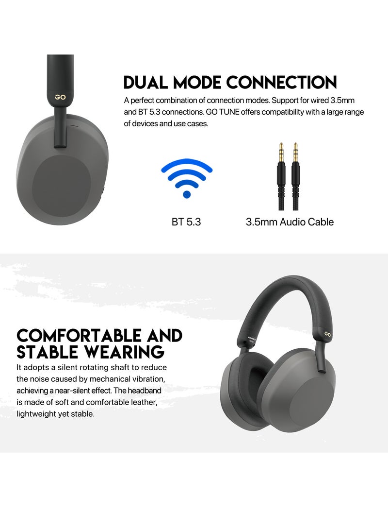 FANTECH Wireless Gaming Headset with Dual Mode (BT 5.3/Wired) - Gaming headset for PC, PS5, PS4, Mac，Switch，20H Playtime, 40mm Drivers, Fast Charging, Adjustable Ear Cups, Memory foam, Durable Frame,Multi-Platform for PC/Mobile/PS5 Multi-Platform Compatible - Image 2