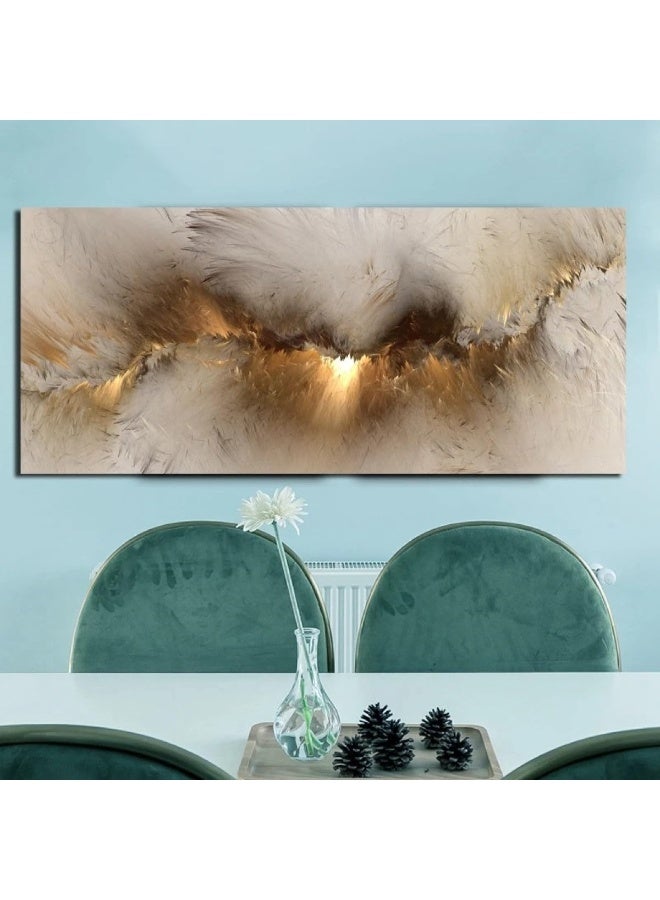 Home Trove Large Canvas Wall Art, Agreon Canvas Wall Art For Living Room, Frameless Abstract Golden Cloud Paintings Artwork Wall Decor, Canvas Painting Wall Art For Living Room Home Office Decorations (50X100Cm)  - Image 3