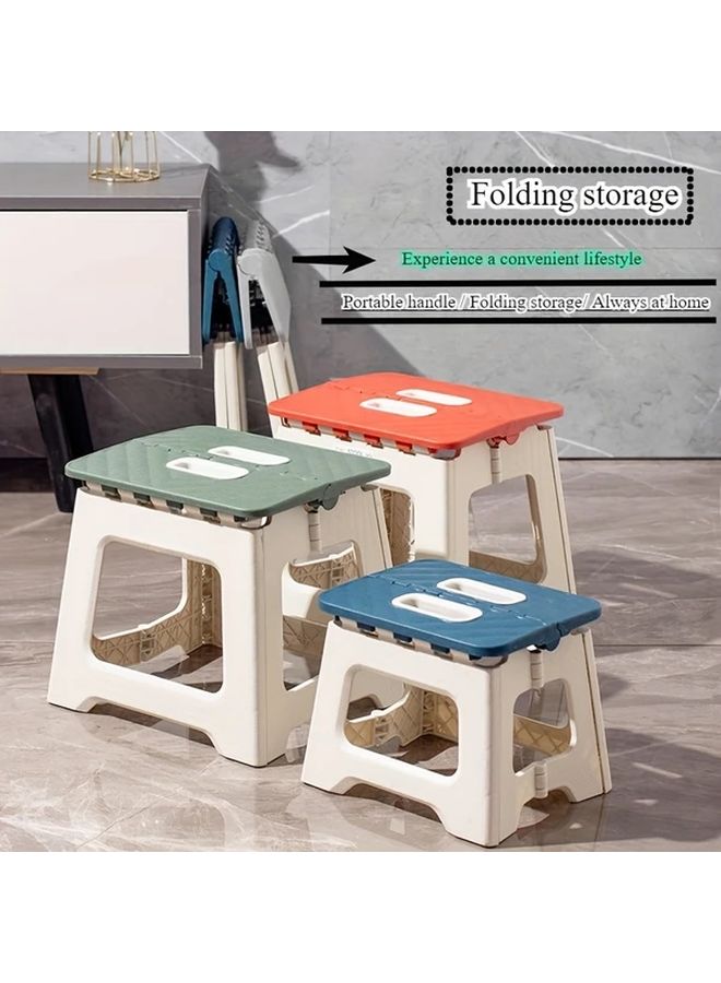 Grey Folding Step Stool Portable Lightweight with Handle Non Slip Base - Image 2