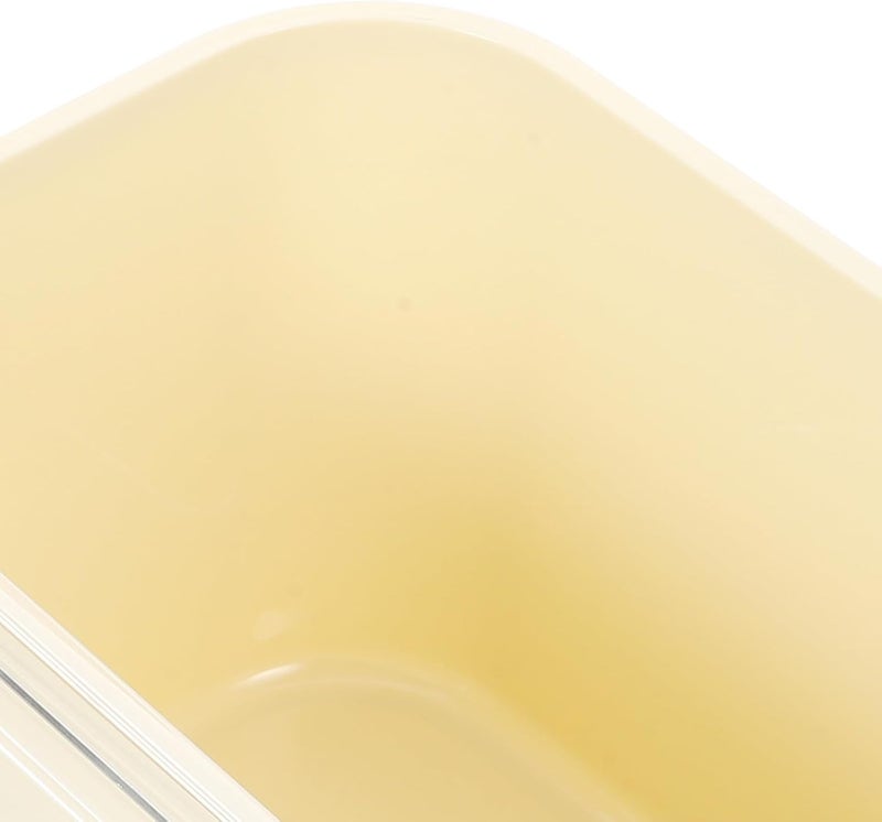 Homoyoyo Pet Medium Book Storage Box with Lid Cream Yellow Organizer Bin for ‘picture Books and Office Desk Home Storage Container and Documents - Image 3